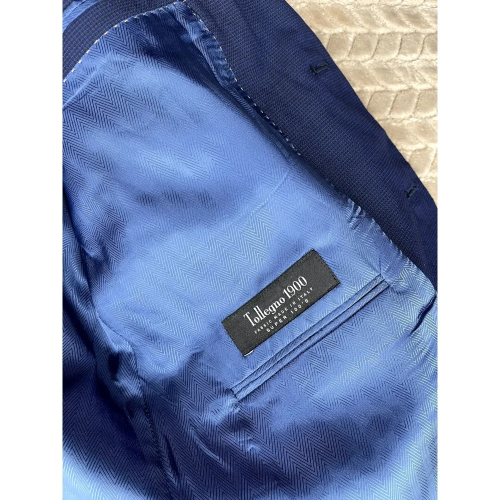 Joseph‎ Abboud Blazer Mens 44R Blue Tollegno 1900 Wool Sport Coat